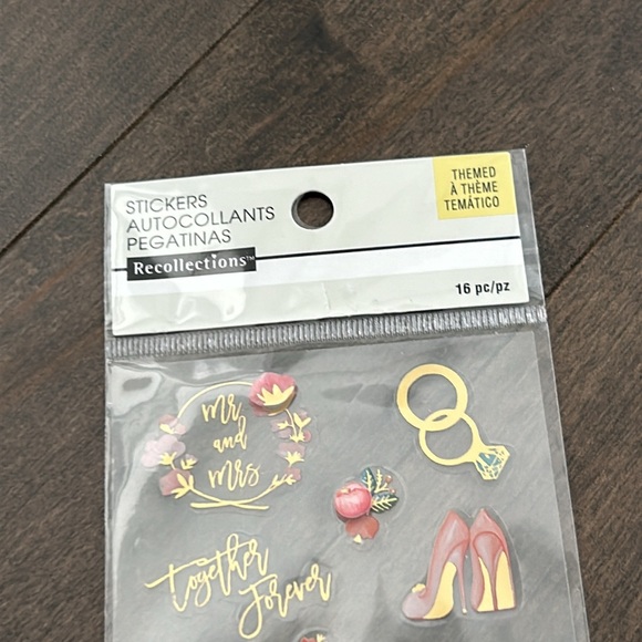 RECOLLECTIONS Wedding Sticker Set, Adhesive Crafting, Card Making, Marriage Love - Picture 3 of 5